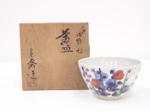 京焼　寛斎造　仁清御題桜茶碗